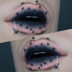 Gefällt 9,697 Mal, 51 Kommentare - Black Moon Cosmetics™ (@blackmooncosmetics) auf Instagram: „Happy Friday the 13th, moon beauties! Check out this rad lip art by @spooky_bunny_ using…“ Black Moon Cosmetics, Holloween Makeup, Chill Zone, Halloween Eye Makeup