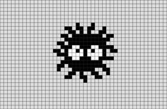 an image of a pixellated black and white character