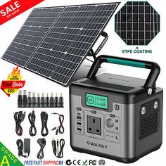 solar power generator with charger and tools for sale on the side of a white background