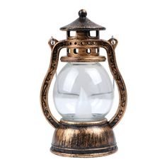 an old fashioned lantern is shown on a white background