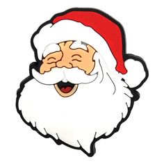 an image of santa claus face with beard and hat on it's head, smiling