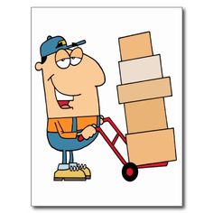 a cartoon man moving boxes with the words moving tips afordable moving on it