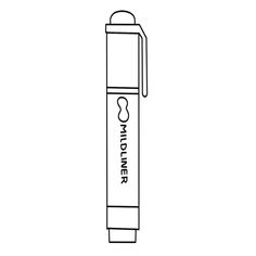 a black and white drawing of a water bottle with the words wildliner on it