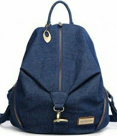 Tas Denim, Mochila Jeans, Recycled Denim Bags, Denim Bag Diy, Handmade Backpacks, Canvas Leather Bag, Denim Handbags