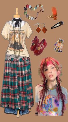 Twee Outfit Aesthetic, Eccentric Outfits Aesthetic, Weird Core Fashion, Twee Fashion Outfits, Maximalist Style Fashion, Hippie Clothes Aesthetic, Cottagecore Punk, Twee Fashion, Twee Style