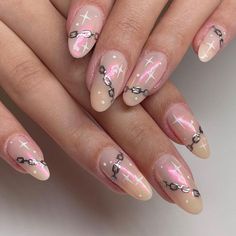 Mens Nails, Magic Nails, Punk Nails, Long Acrylic Nail Designs, Goth Nails, Grunge Nails, Bling Acrylic Nails, Girls Nails, Manicure Y Pedicure