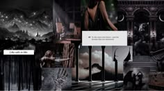 a collage of black and white images with text that reads, what can we see in the sky?