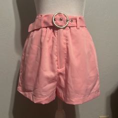 Light Pink Belted Sugar Thrills Shorts From Dolls Kill. Very Airy Material. Metal Hardware. Two Pockets. Trendy Short Pink Pants, Trendy Pink Short Length Pants, Trendy Short Length Pink Pants, Trendy Short-length Pink Pants, Pink Shorts With Belt Loops, Pink High-waisted Shorts For Day Out, Pink Short Bottoms With Belt Loops, Pink Shorts With Short Inseam For Day Out, High Waist Pink Shorts For Day Out