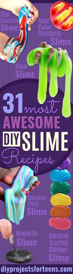 31 must awesome diy slime recipes for kids to make and sell at the store