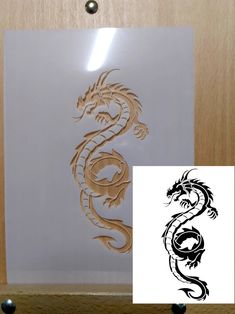 Dragon 5 stencil airbrush art stencil. Available in 2 sizes Medium 165mm high or 235mm high laser cut mylar 10mil thick Reuse many times over Please note stencils are now sent with tracking.  The shipping fee is the same for one stencil or 20,  so, the more you purchase the more economical it is. Dragon Stencils Free Printable, Airbrush Stencil Templates, Airbrush Art Stencil, Airbrush Templates, Dragon Stencil, True Fire Airbrush Stencils, Airbrush Grafis Motor, Airbrush Ideas, Stencil Patterns