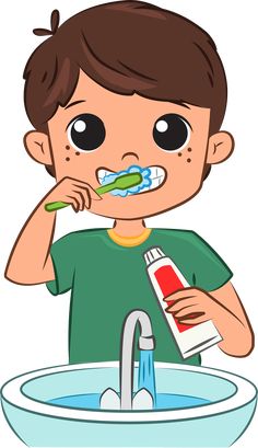 Brush Teeth Drawing, Brush Your Teeth Activities For Kids, Brush Teeth Cartoon, Brushing Teeth Drawing, Brush Teeth Clipart, Kids Brushing Teeth, Teeth Printable, Teeth Clipart, Teeth Illustration