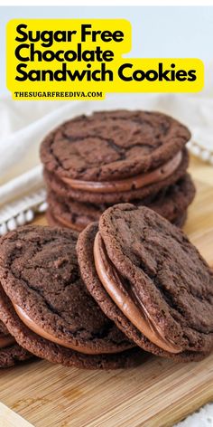 Sugar Free Chocolate Sandwich Cookies Splenda Desserts, Sugar Free Brownies, Sugar Free Snacks