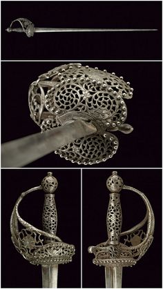 Small Sword.  Dated: circa 1700. Geography: Naples, Italy. |  Copyright © 2015 Czerny’s International Auction House S.R.L. Historical Swords, Powder Horn, Naples Italy, Gilded Age, Fantasy Makeup