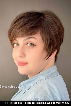 Wow, try this spectacular Pixie Bob Cut for Round-Faced Woman that everyone is talking about! Next, click here to learn more about this look and also check out the rest of these 26 coolest ways to have pixie cuts for a round face. // Photo Credit: @simahaircut on Instagram Pixie Bob Cut, Pixie Bob