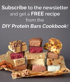 the cover of diy protein bars cookbook