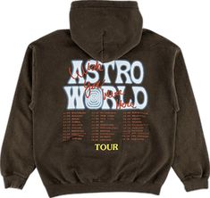 Astro World Hoodie, World Series Logo, Astro World, Travis Scott Hoodie, Travis Scott Cactus Jack, Brown Hoodie, Cactus Jack, Cool Hoodies, Travis Scott