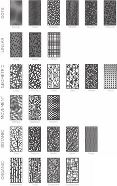 an image of different patterns in black and white