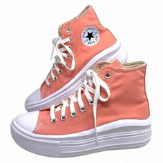 Converse Chuck Taylor Move Platform Flamingo Canvas Women's Shoes Casual A03544c Brand New With Box No Lid. 100% Authentic! The Next Best Thing To Walking On A Literal Cloudthe All Star Move. An Ultra-Lightweight Platform Brings Bold Lift And Comfort To Your Look Without Weighing You Down. Because Let’s Face It, You’ve Got Things To Do. Durable Canvas Upper For That Classic Chucks Look And Feel Ortholite Cushioning Helps To Provide Optimal Comfort A Lightweight, Molded Platform Adds Height Witho White Rubber Sole Wedge Sneakers For Spring, Summer Platform Sneakers With Vulcanized Sole, White Canvas Shoes With Branded Insole, Casual Orange Canvas Shoes With Vulcanized Sole, Ankle-high Sneakers With Laces For Summer, Pink Casual Wedge Sneakers For Spring, Casual Pink Wedge Sneakers For Spring, Summer Ankle-high Sneakers With Vulcanized Sole, White Wedge Sneakers With Round Toe For Summer