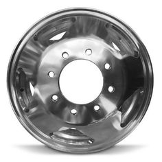 an aluminum wheel on a white background