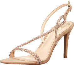 Vince Camuto Women's Luanna Crystal Strap High Heel Sandal Heeled Wedding Dress For Short Women, Stunning Shoes, Mini Robes, Crystal Stones, Heeled Sandal, Kinds Of Shoes, Heel Sandal