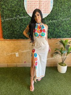 Gaby's Dress Gaby Dress Mexican Dress | Etsy Mexican Dance Dress White, Cheap Floral Embroidery Dress For Brunch, Mexican Theme Baby Shower Dresses, Cheap Embroidered Brunch Dresses, Young Bridesmaid Dresses Mexican, Tex Mex Dress, Mexican Rose Theme Dresses, Mexican White Dress, Mexican Dresses Modern