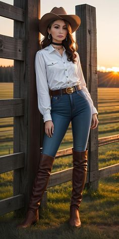 Ladies Cowboy Boots Outfits, Cowboy Women Outfits, Cow Boy Outfit Women, Cowboy Inspired Outfit, Wild West Outfit Women, Hispanic Outfits Style, Cowgirl Style Outfits Winter, Cool Fashion Outfits, Fashion Outfits Western