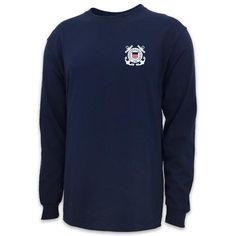 Your Coast Guard collection won't truly be complete until you add this great Coast Guard Seal Logo Long Sleeve T-Shirt! 100% Cotton (Grey is 90% Cotton / 10% Polyester) Unisex fit Left chest design Chest Design, Seal Logo, Military Discounts, Coast Guard, The Coast, Long Sleeve T Shirts, Long Sleeve T Shirt, Long Sleeve Tshirt Men, Return Policy