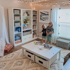 Carolina Grow with You Activity Carts | Pottery Barn Kids Table In Playroom, Pottery Barn Playroom, Extra Wide Dresser, Wall Storage Systems, Kids Play Table, Living Room Entertainment Center, Study Furniture, Playroom Storage, Living Room Entertainment