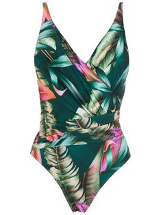 bolero green all-over floral print V-neck open back Be mindful to try on swimwear over your own garments. Swimsuit Green, Green Swimsuit, Beach Travel, Beach Wears, Nanny, All About Fashion, Travel Style, Women Swimsuits, Open Back