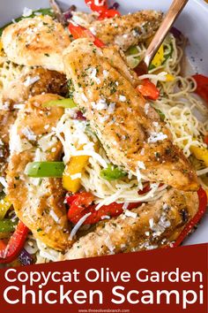 a white bowl filled with chicken and veggies covered in parmesan cheese