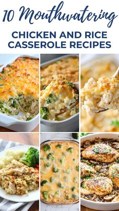 Image for 10 Mouthwatering Chicken and Rice Casserole Recipes Best Chicken And Rice Casserole, Minnesota Hot Dish, Chicken And Rice Casserole, Healthy Cook Books, Rice Casserole Recipes, Cozy Dinners, Hot Dish, Dinner Meal Prep