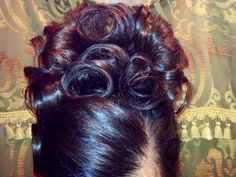 Pinned Curls Updo, Fancy Updos, Choco Biscuit, Pin Curl, Plaid Purse, Awesome Hairstyles, Dye My Hair, Cool Hair, Hair Reference