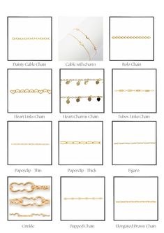 the different types of bracelets are shown