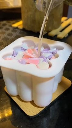 Cube candle aesthetic Essential Oil Candles Diy, Diy Candles Easy, Cube Candle