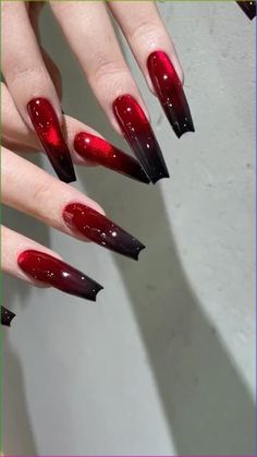 Experts do, however, universally agree that red has a powerful effect on men. A 2008 study of 27 men with a median age of 20 found that men consider women wearing red more attractive and sexually desirable.#rednails #nailart #naildesign #nailsofinstagram #nailstagram #nailinspo #nailgoals #nailfashion #nailtrends #nailpolish #nailswag #naillove #nailaddict #nailstyle #nailsoftheday #nailsonfleek #nailspiration #nailgame #nailselfie #nailcommunity #nailcare #nailobsessed #naillover #nailenvy #nai Gothic Red Nails Acrylic, Nail Design With Words, Chrome Red And Black Nails, Red Halloween Nails Coffin, Red Themed Nails Acrylic, Red Nail Designs Glitter, Red Oval Nails Designs, October Red Nails, Spooky Halloween Nails Coffin Shape