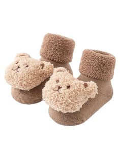 Slipper Socks with the cutest Bear appliqué and non-skid grips on the bottom. Cotton/polyester/spandex Washing care *Hand Wash Cold / No Bleach / Hang Dry Hanging Dryer, Slipper Socks, Cute Bears, The Cutest, Polyester Spandex, Cocoa, Bleach, Slippers, Hand Wash