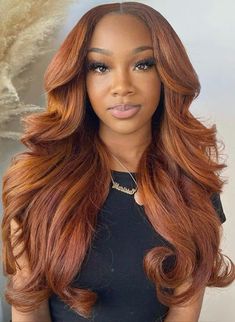 Cinnamon Hair Colors, Hair Color For Brown Skin, Red Orange Hair, Peekaboo Hair, Brown Ombre Hair, Red Brown Hair, Honey Blonde Hair