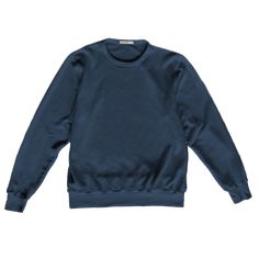 STORY Enjoy this classic navy garment dyed sweatshirt. The versatile crew is made from premium American cotton and has a clean; classic fit with a nice drape. This ultimate basic goes with everything and can go from the beach to a night out in the city. The sweatshirt goes through a special garment dye process resulting in a great lived in feel garment that will only get better over time. PROCESS This French Terry sweatshirt is sewn at a small factory in downtown Los Angeles who has been perfecting knitwear for over 25 years. Careful attention to detail goes into producing this garment. After the cotton sweatshirt is sewn, it goes through a small batch garment dye and wash process to create subtle color variations and softness. DETAILS Loop Back French Terry 100% Cotton Mid-weight: 9oz Cus Alpaca Socks, Dyed Sweatshirt, Downtown Los Angeles, Get Better, Small Batch, Minimalist Style, Vintage French, 25 Years, French Vintage