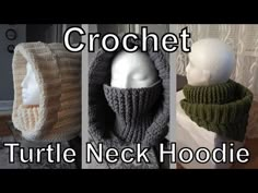 crochet turtle neck hoodie pattern for men and women