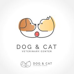 a dog and cat logo for veterinary center