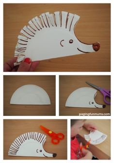 paper plate hedge craft for kids to make with scissors and construction paper, then cut out the hedge's head