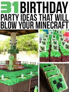 birthday party ideas that will blow your minecraft fan's heart out on the table