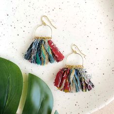 Fringed Kantha Earrings Multicolor Latkans Tassel Earrings For Summer, Multicolor Tassel Earrings With Latkans For Summer, Hippie Woven Jewelry For Summer, Hippie Woven Summer Jewelry, Hippie Summer Woven Jewelry, Bohemian Multicolor Tassel Earrings For Festive Occasions, Bohemian Handwoven Tassel Earrings For Summer, Multicolor Tassel Earrings For Summer Festival, Bohemian Tassel Earrings With Fringe For Spring