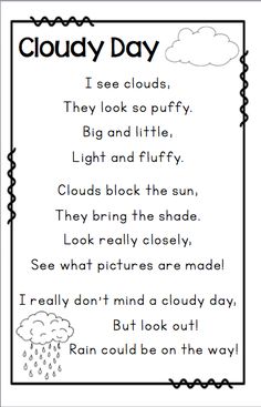 the poem cloudy day is written in black and white