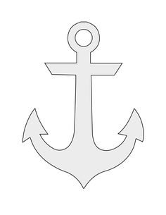 an anchor is shown in black and white