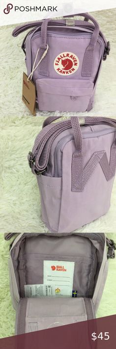 Fjallraven Kanken Sling Bag Lavender Cold White Fjallraven Kanken Sling Bag, Fjallraven Kanken Sling, Kanken Sling Bag, Kanken Sling, Shoe Inspo, Pretty Bags, White Brand, Kanken Backpack, Fjallraven Kanken