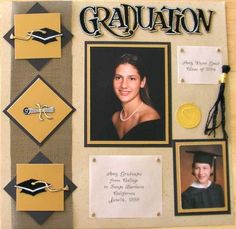 a graduation bulletin board with pictures and decorations