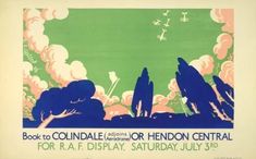 an old poster with the words, book to collidale or hedon central for r f display saturday, july 3rd