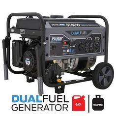 the dual fuel generator is on display for sale