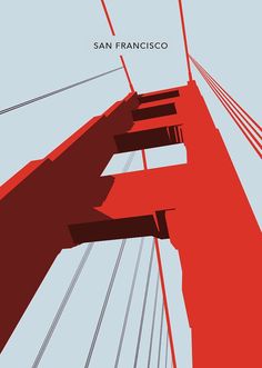 an image of the san francisco bridge in red